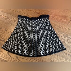 Max Studio Black and White A-Line Skirt